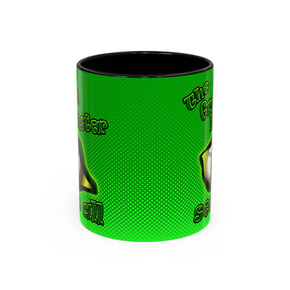 green monster - Accent Mug (logo green)