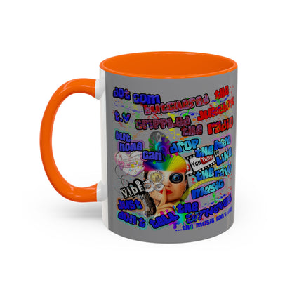 drop the beat - Accent Mug (grey)