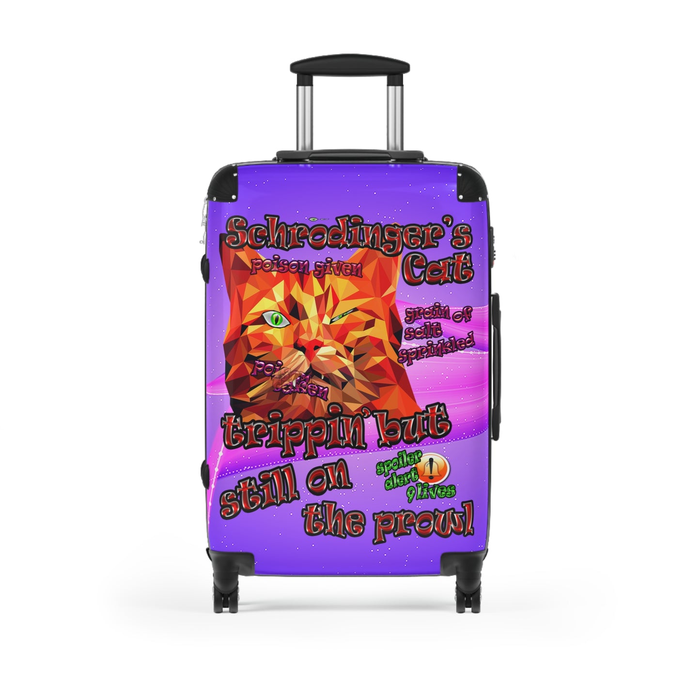 schrodinger's cat - Suitcase (purple-pink wave)