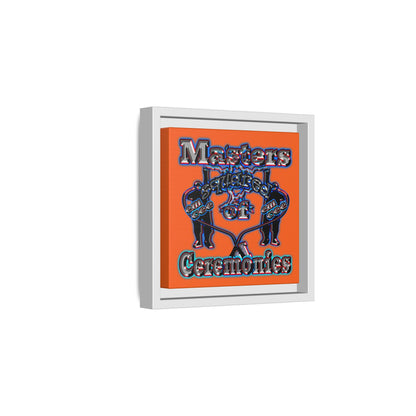 em cee squared - framed canvas art (orange)