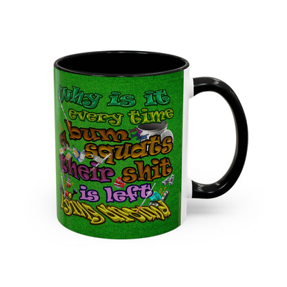 the bum's shit - Accent Mug (green turf)