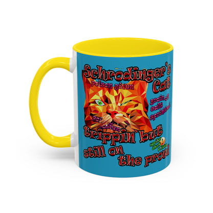 schrodinger's cat - Accent Mug (turquoise)
