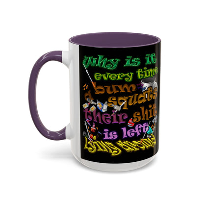 the bum's shit - Accent Mug (black)