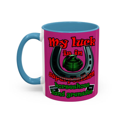 my luck - Accent Mug (pink)
