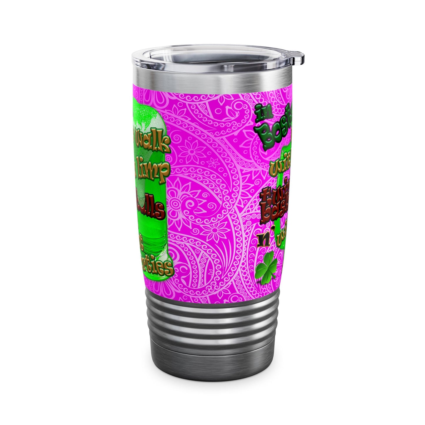 celtics logo - Ringneck Tumbler, 20oz (pink swirl)