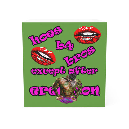 hoes b4 bros - note cube (green)
