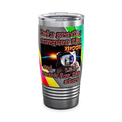 defy conquer reach - Ringneck Tumbler, 20oz (rainbow split)