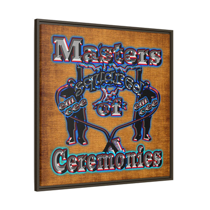 em cee squared - framed canvas art (brown papyrus)