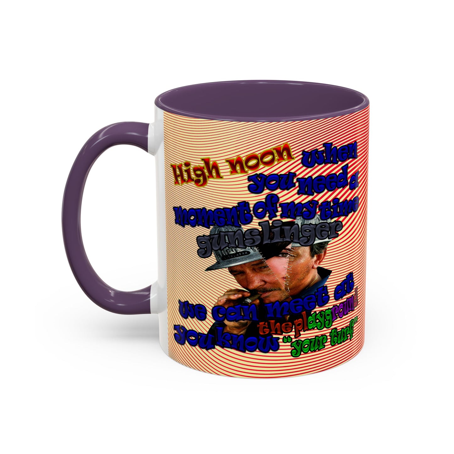 high noon - Accent Mug (yellow-orange wave)