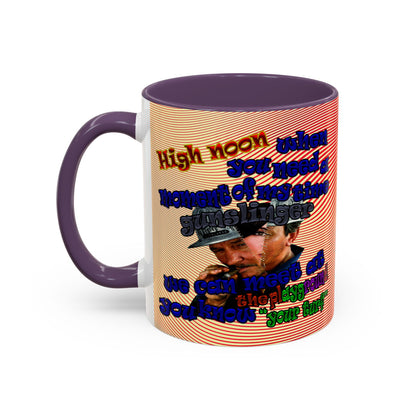 high noon - Accent Mug (yellow-orange wave)