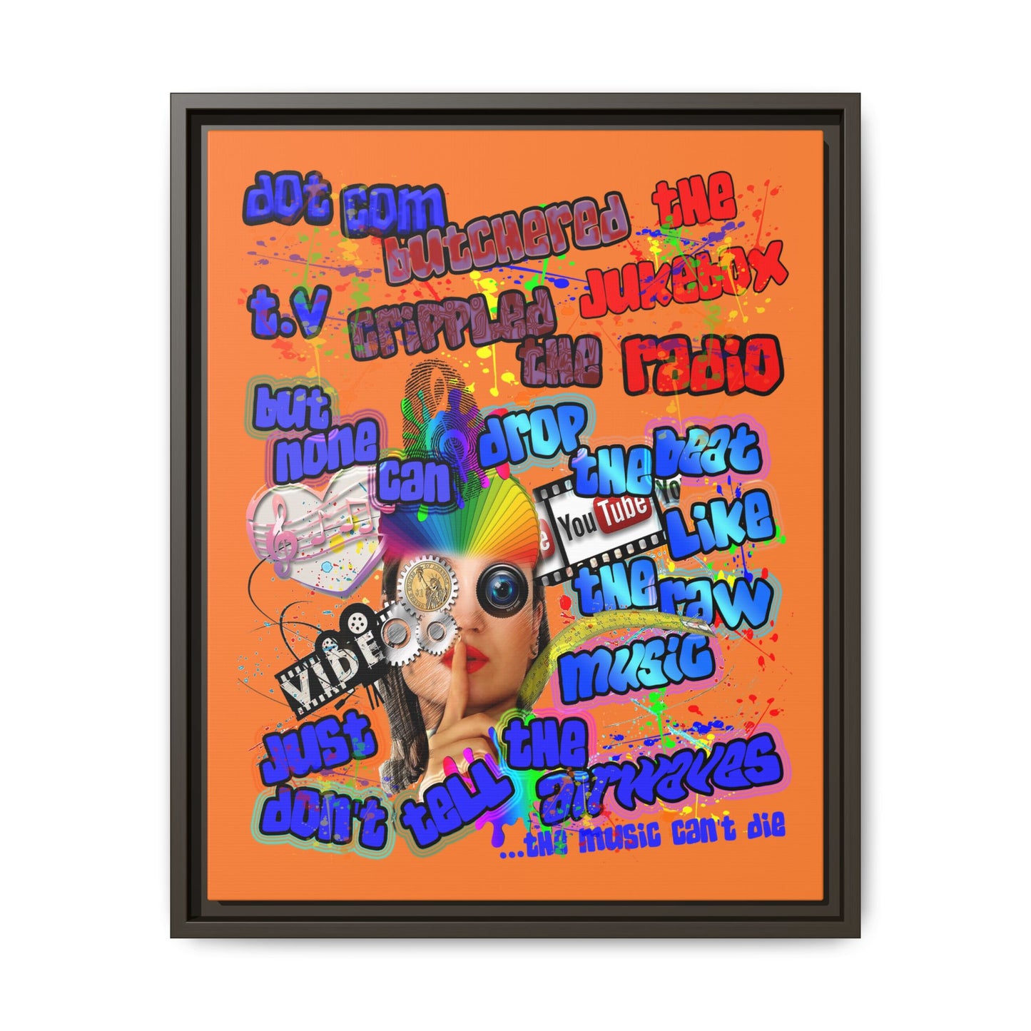drop the beat - framed canvas art (crusta)