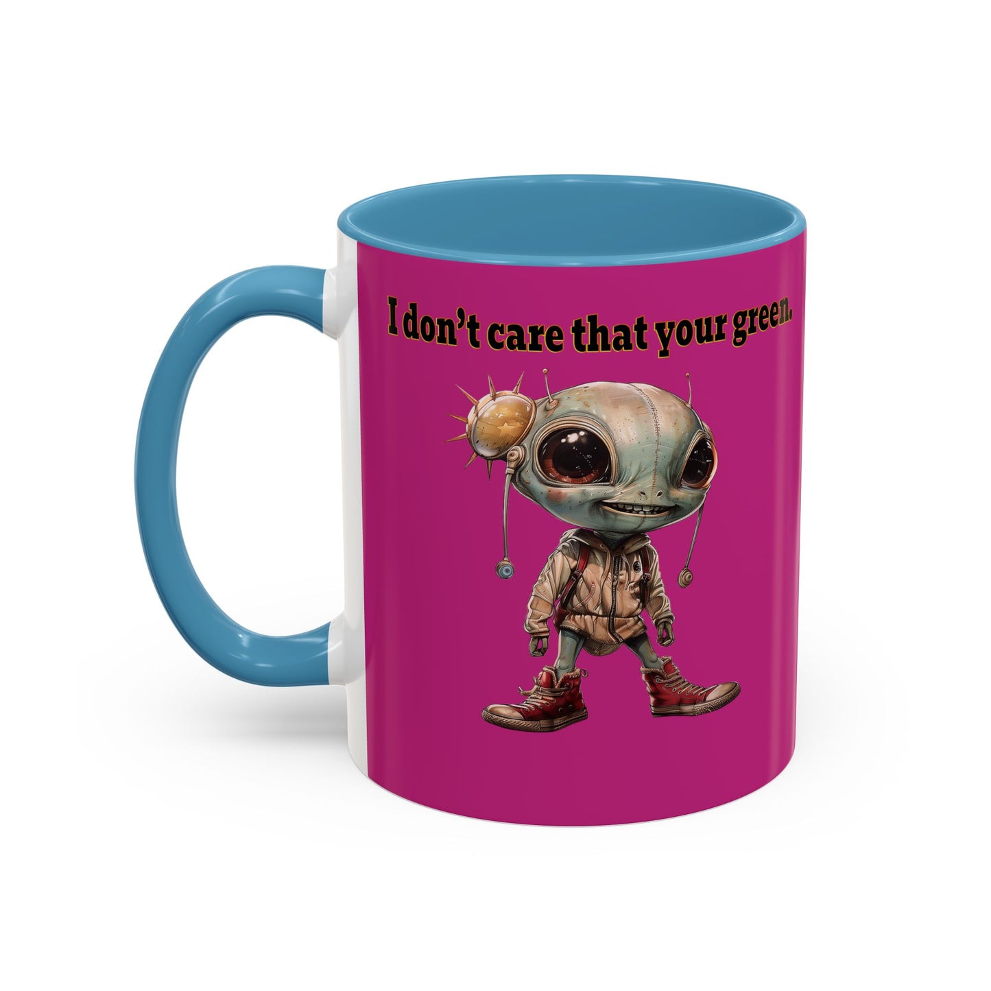 I don't care that your grey - Accent Mug (pink)