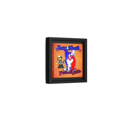 tag that - framed canvas art (burnt orange)