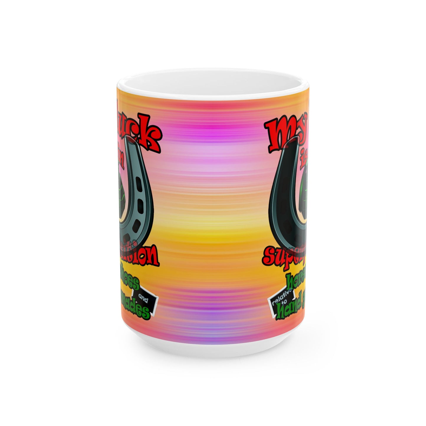 my luck - White Mug (color blur)