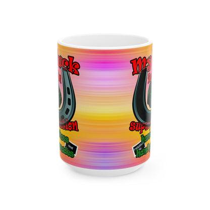 my luck - White Mug (color blur)