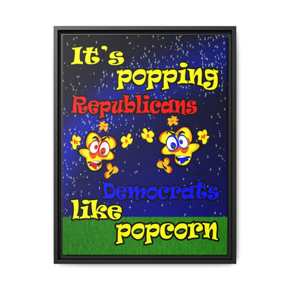 popping like popcorn - framed canvas art ('snoops' background)