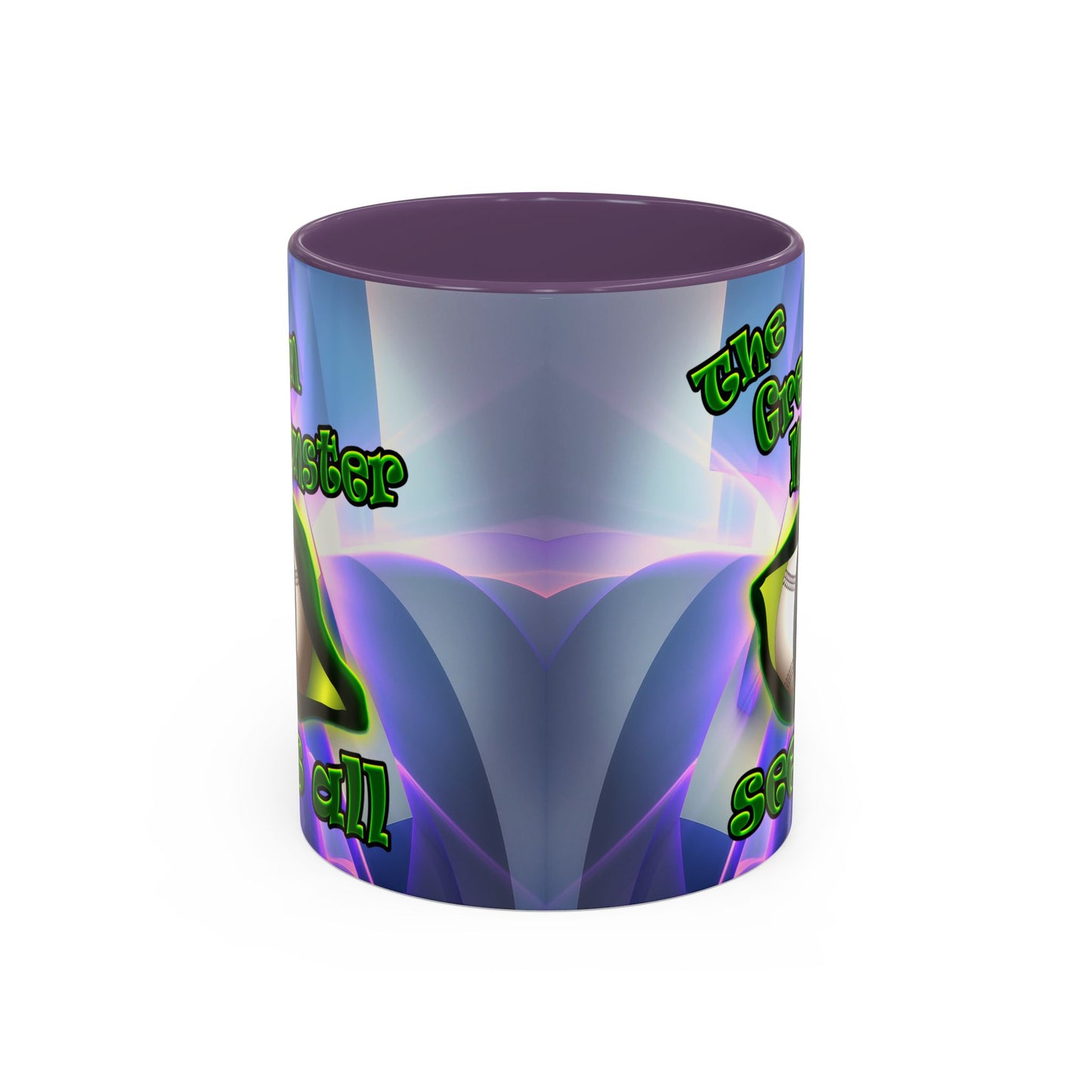 green monster - Accent Mug (grey-pink wave)