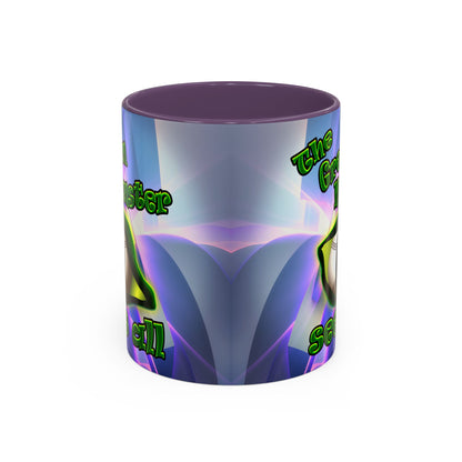 green monster - Accent Mug (grey-pink wave)