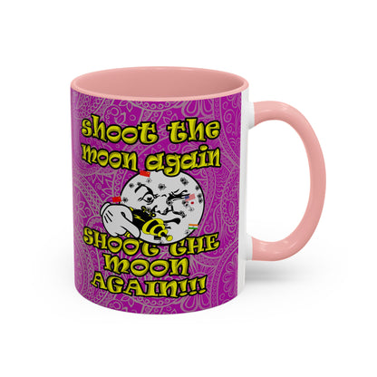 shoot the moon again - Accent Mug (pink swirl)