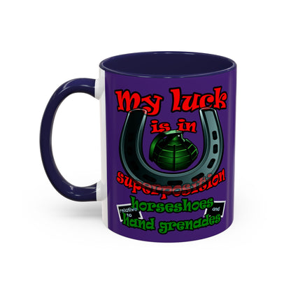 my luck - Accent Mug (purple)