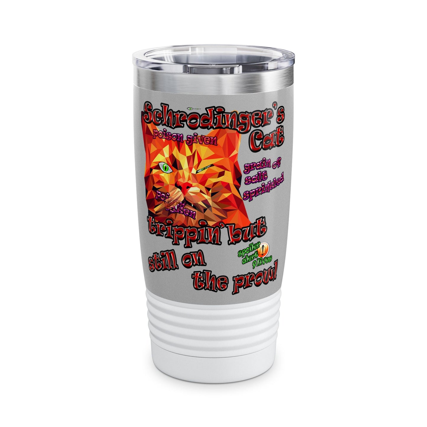 schrodinger's cat - Ringneck Tumbler, 20oz (light grey)