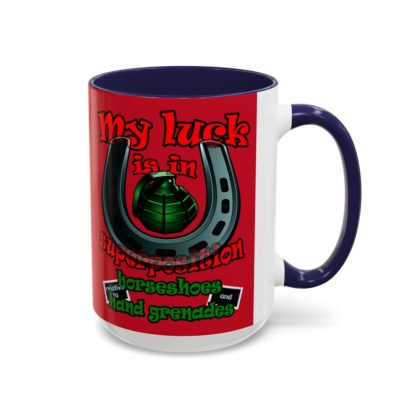 my luck - Accent Mug (dark red)
