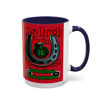 my luck - Accent Mug (dark red)
