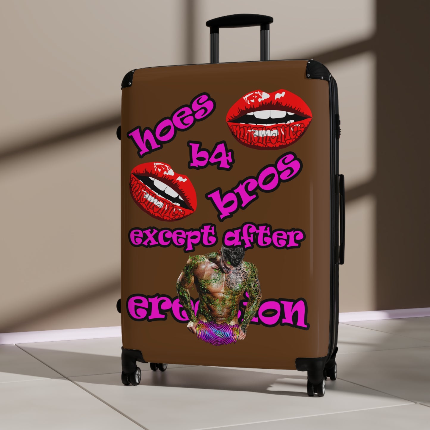 hoes b4 bros - Suitcase (brown)