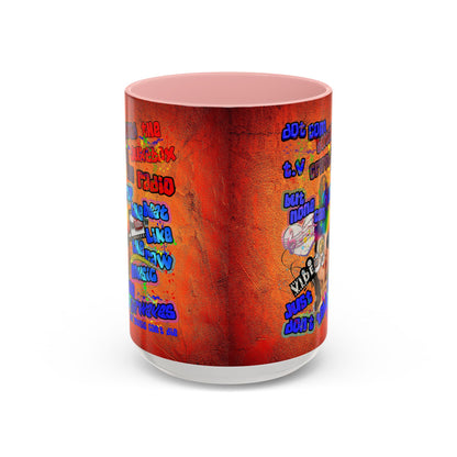 drop the beat - Accent Mug (burnt orange)