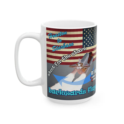 shoot for the stars - White Mug (grey-light grey)