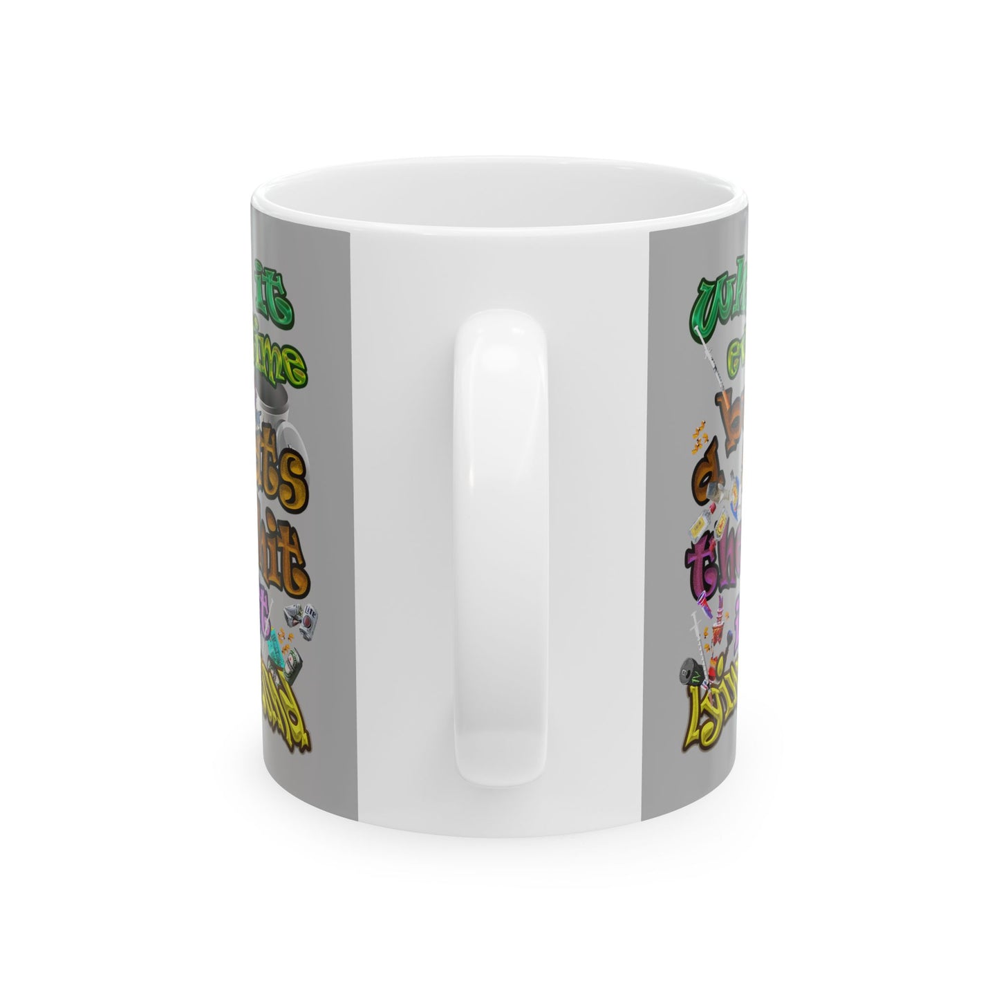 the bum's shit - White Mug (light grey)