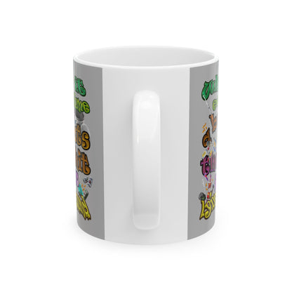 the bum's shit - White Mug (light grey)