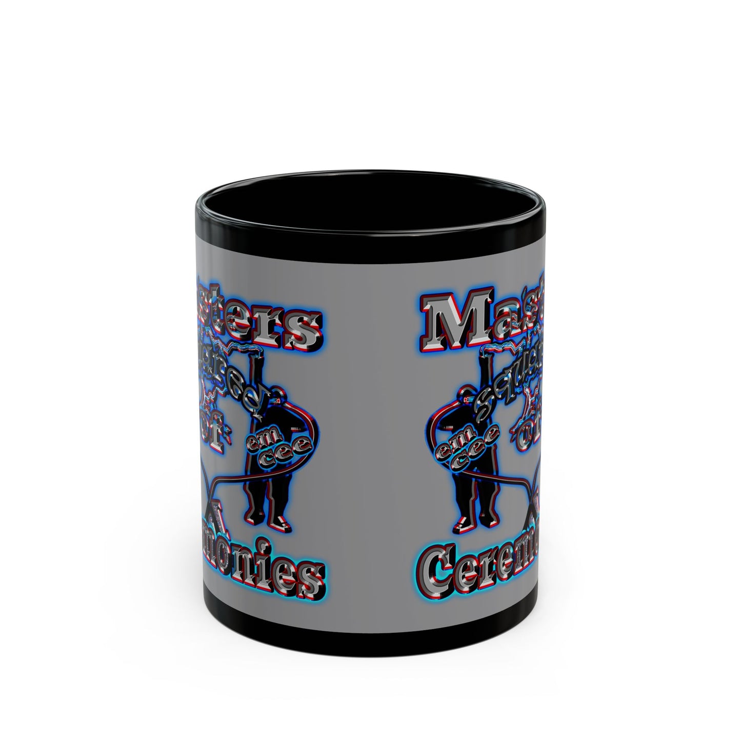 em cee squared - Black Mug (grey)