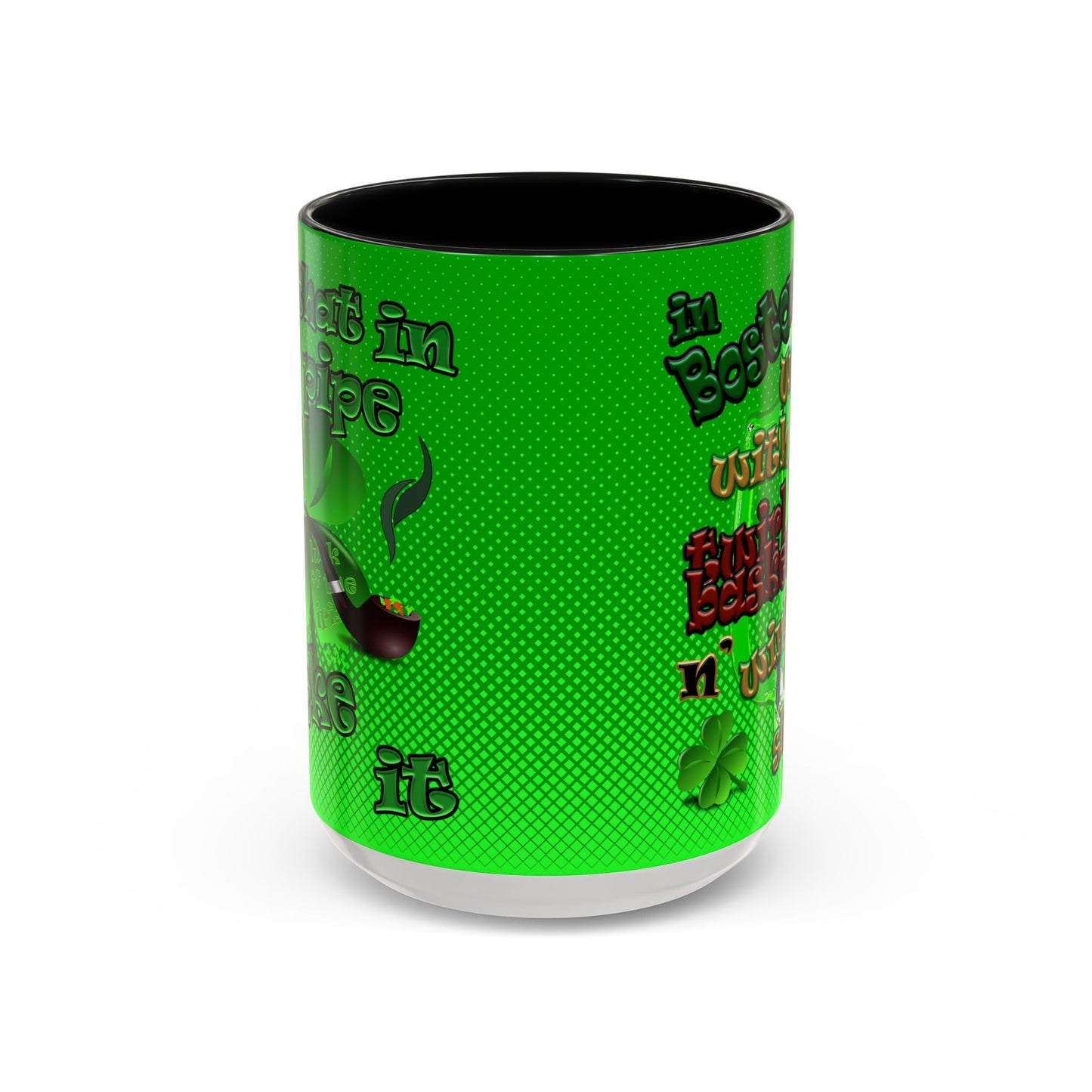 celtics logo - Accent Mug (logo green)