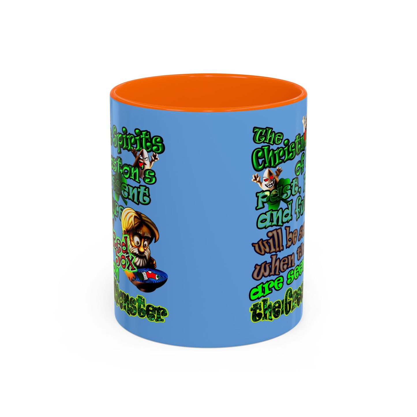 christmas spirits of boston - Accent Mug (light blue)