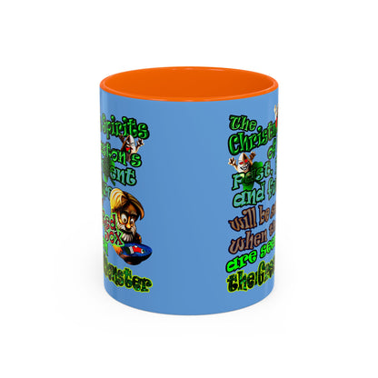 christmas spirits of boston - Accent Mug (light blue)