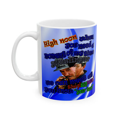 high noon - White Mug (blue-white wave)