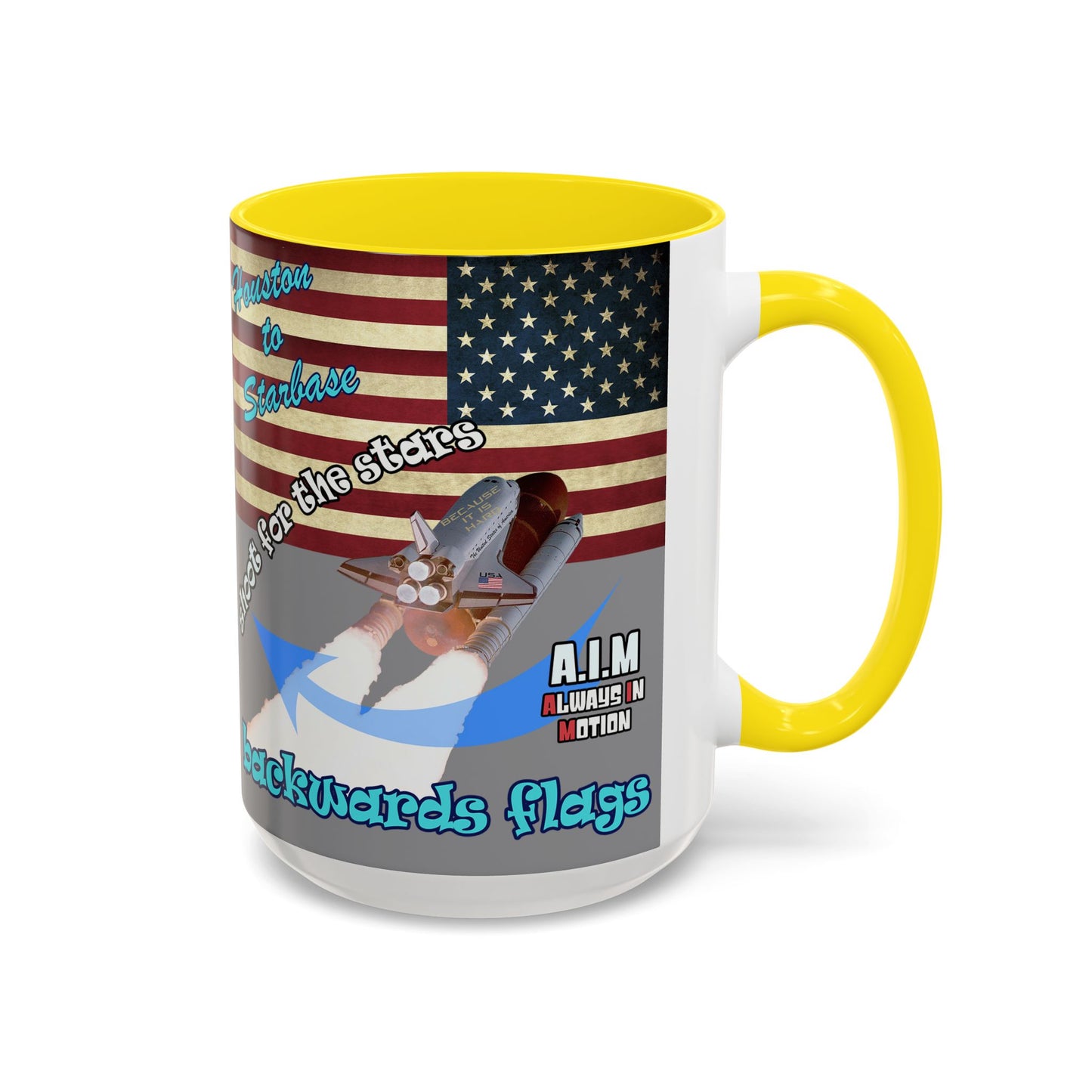 shoot for the stars - Accent Mug (grey)