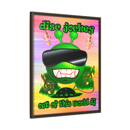 disc jockey - framed canvas art (color blur)