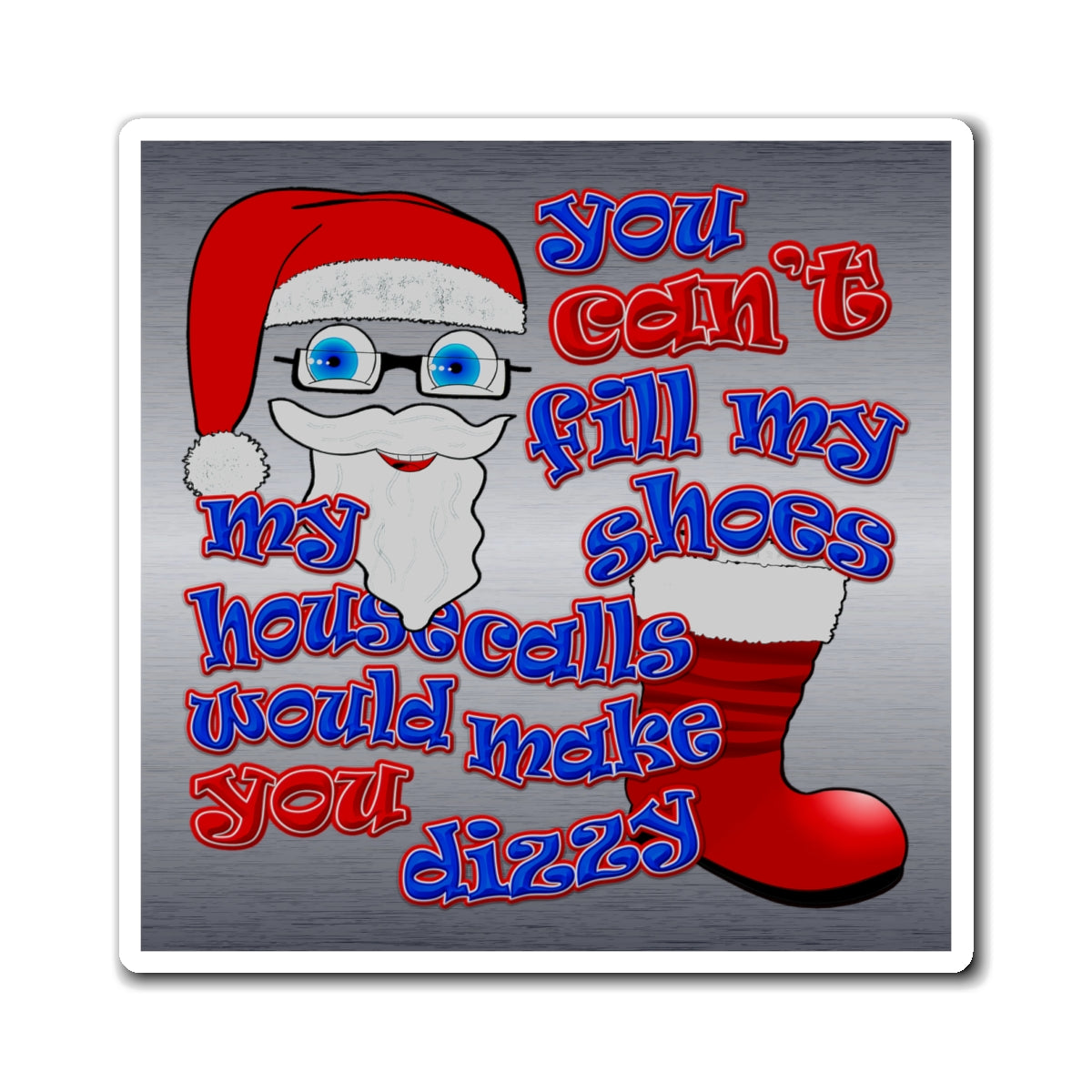 santa's shoes - Magnets - (brushed nickel)