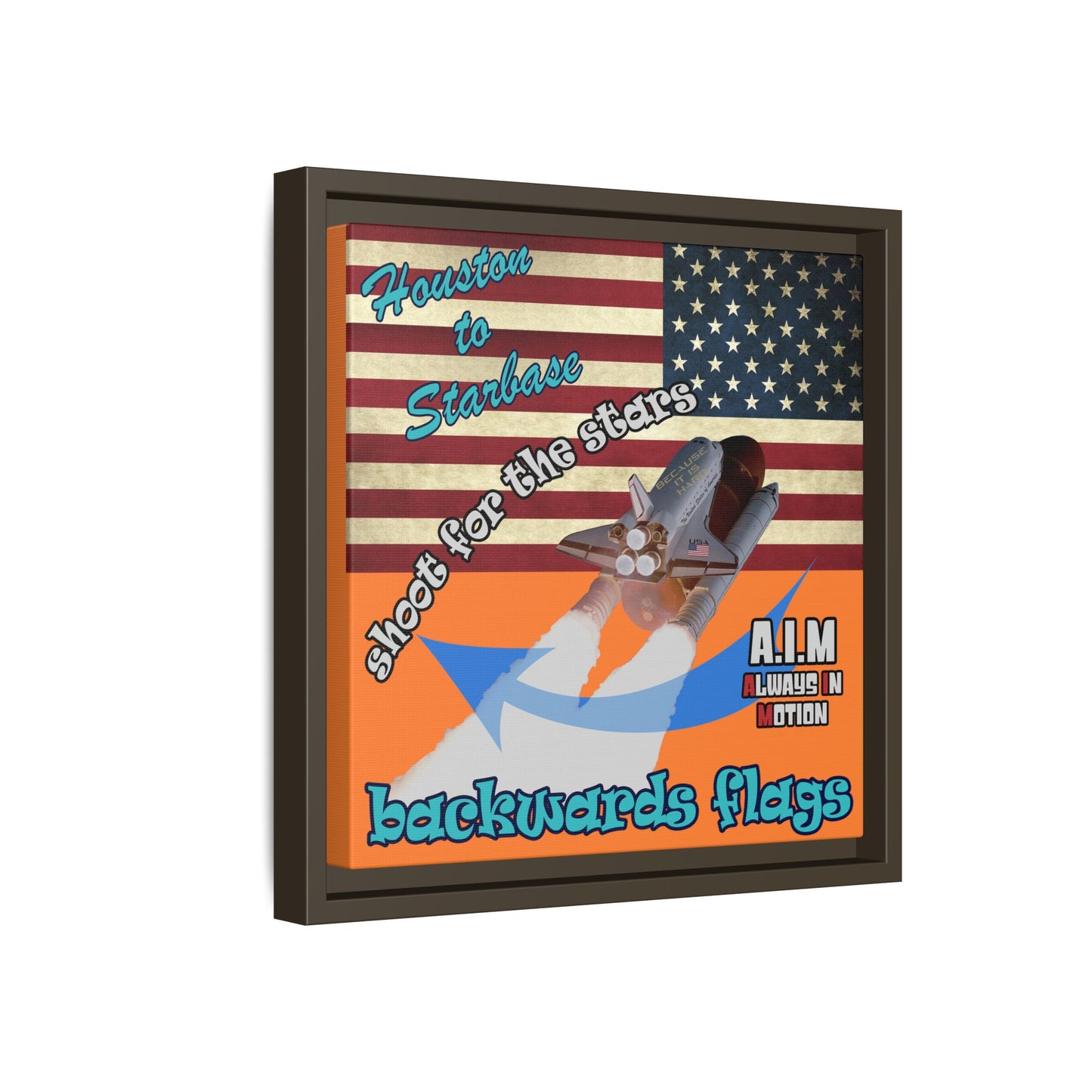 shoot for the stars - framed canvas art (crusta)