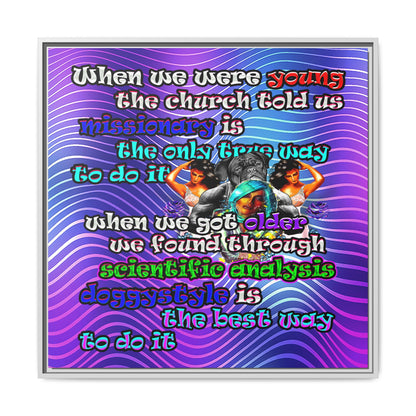 doggystyle - framed canvas art (purple wave)