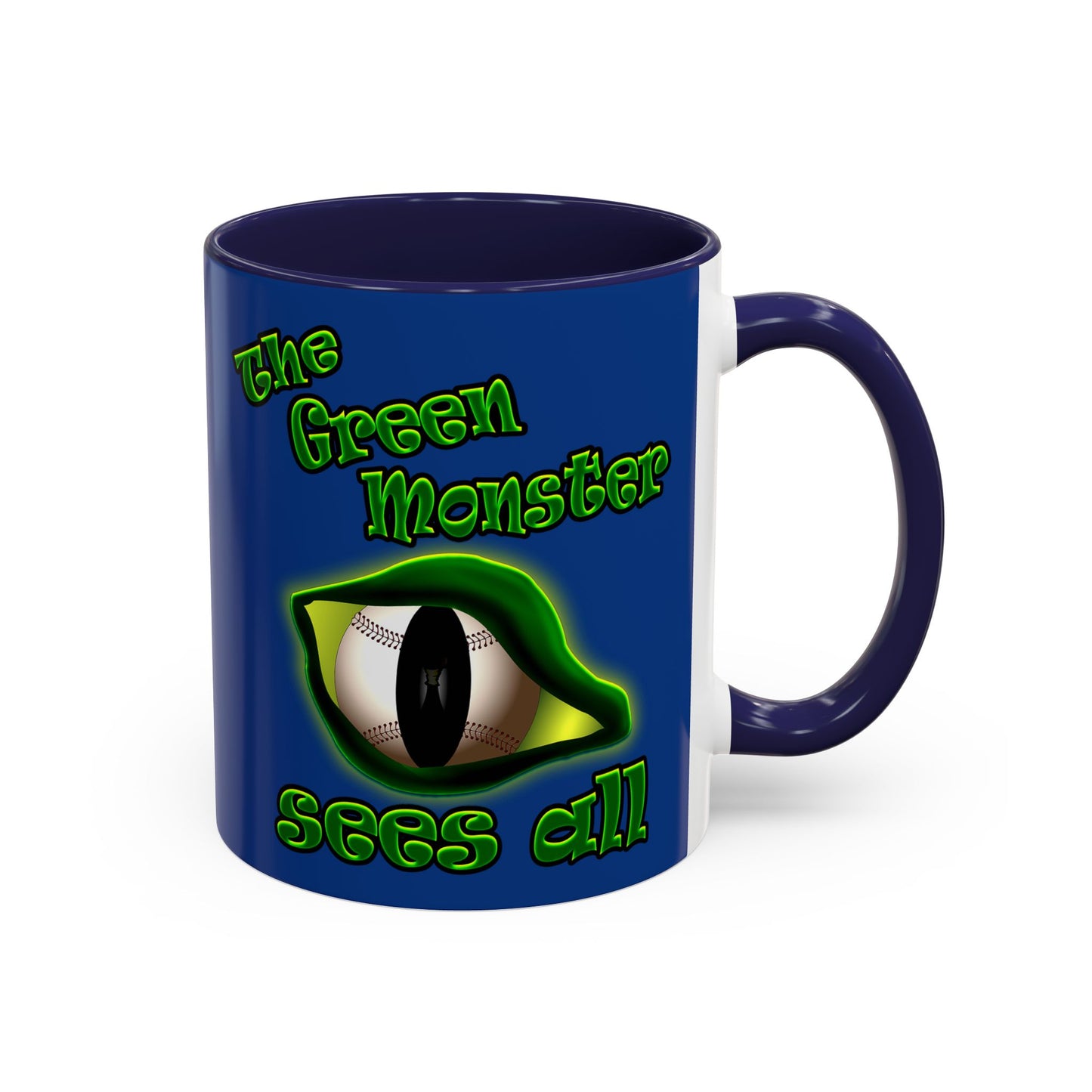 green monster - Accent Mug (dark blue)