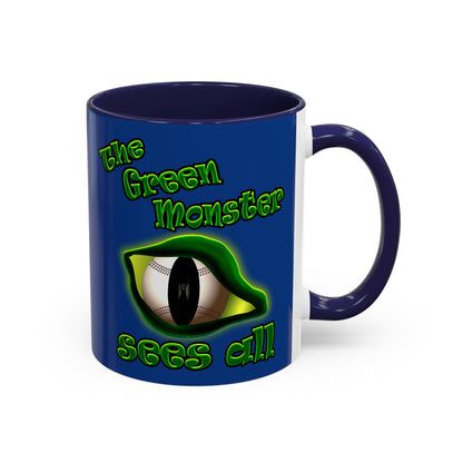 green monster - Accent Mug (dark blue)