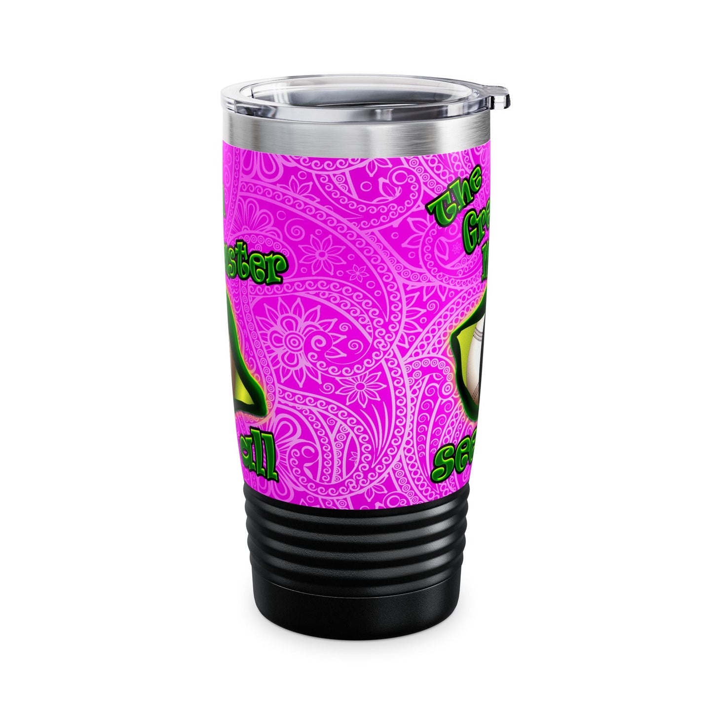 green monster - Ringneck Tumbler, 20oz (pink swirl)