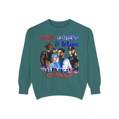 rw&b lives matter - Unisex Garment-Dyed Sweatshirt