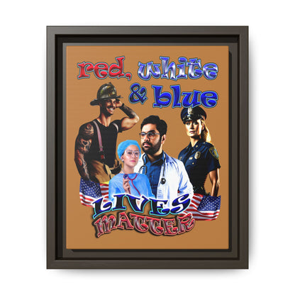 rw&b lives matter - framed canvas art (light brown)