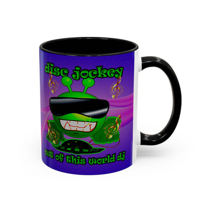 disc jockey - Accent Mug (purple-pink wave)