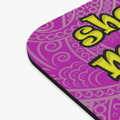 shoot the moon again - Mouse Pad (Rectangle) (pink swirl)