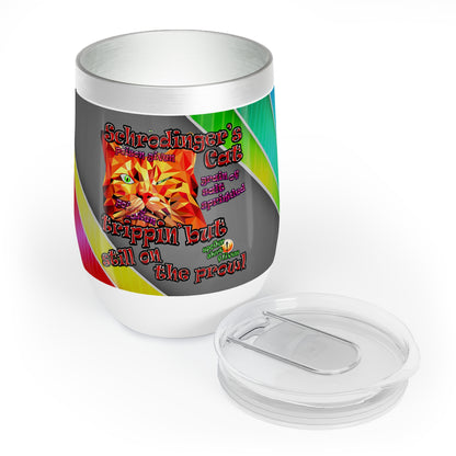 schrodinger's cat - Chill Wine Tumbler (rainbow split)
